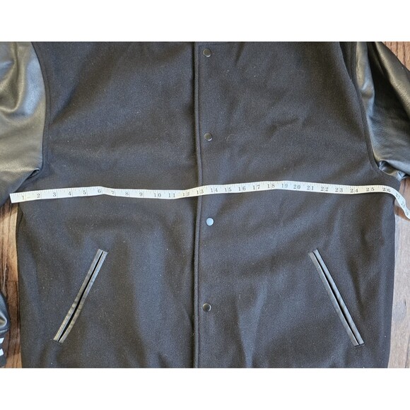 CSG Rally Varsity Jacket Mens 2XL Black White NWT - Picture 7 of 12